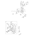 Blower Housing Diagram and Parts List for 351447-1077-E1  Briggs and Stratton Engine